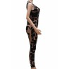 Plunging Neck Sleeveless Bodycon Black Jumpsuits For Women