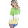 Plus Size Ombre Casual Sweatshirt Green