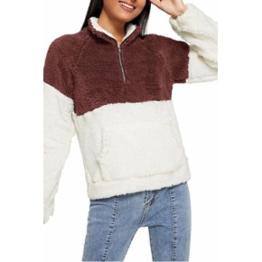 1/4 Zipper Pullover Sweatshirt Chestnut