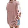 V Neck Casual Full Sleeve Blouse Pink