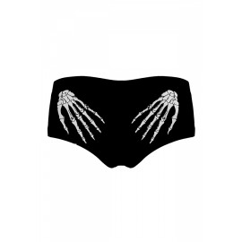Hands Print Elastic Waist Underwear Shorts Black