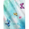 Floral Butterfly Print Sleeveless Mini Dress - Green Xl