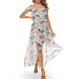 Flower Open Shoulder Cami Maxi Dress -  S