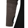 Hooded Glove Sleeve Lace-up Contrast Dress - Dark Slate Grey Xl
