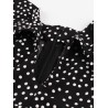 Knot Polka Dot A Line Cami Dress - Black S