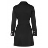 Lapel Buttons Blazer Dress - Black 2xl