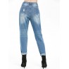 Distressed Five Pockets High Rise Jeans - Blue Koi S
