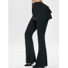 Layered Ruffle Skirt Pants - Black S