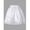 High Waisted Mini LED Light Up Skirt - White M