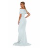 Women Elegant Off-Shoulder Mermaid Wedding Party Gown Dress White