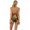 Womens Apparel Batman Printed Top&Side-Tie Bottom Swimwear Set Yellow